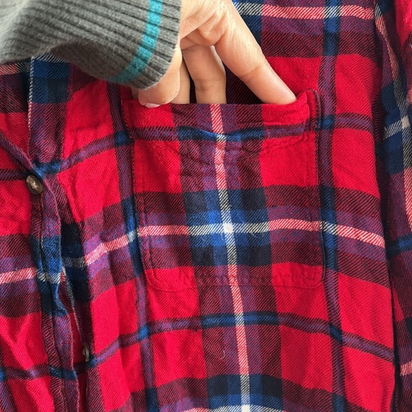 American Eagle Outfitters Boyfriend Fit Plaid Button Down Shirt - Picture 3 of 4